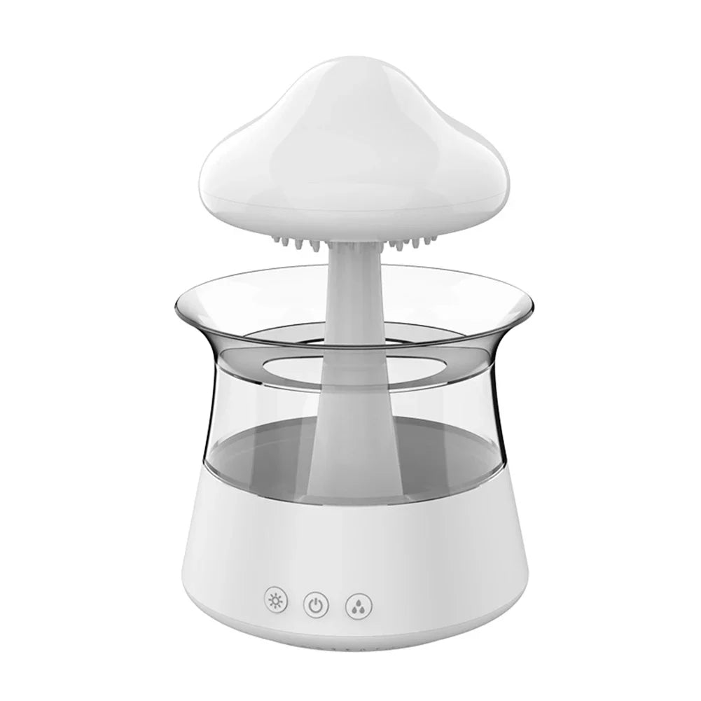 Mushroom Rain Air Humidifier Colorful Night Light Electric Aroma Diffuser Moisturize Skin Relieve Fatigues for Bedroom Kids Room