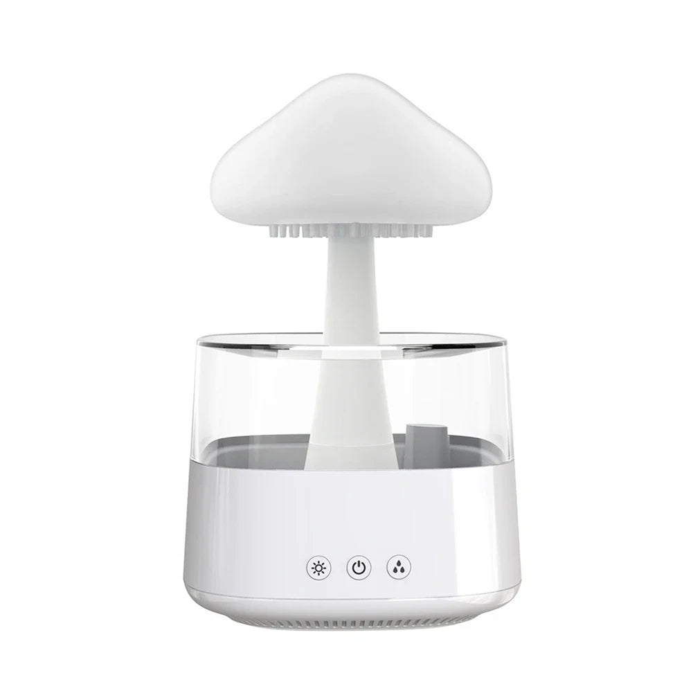 Mushroom Rain Air Humidifier Colorful Night Light Electric Aroma Diffuser Moisturize Skin Relieve Fatigues for Bedroom Kids Room